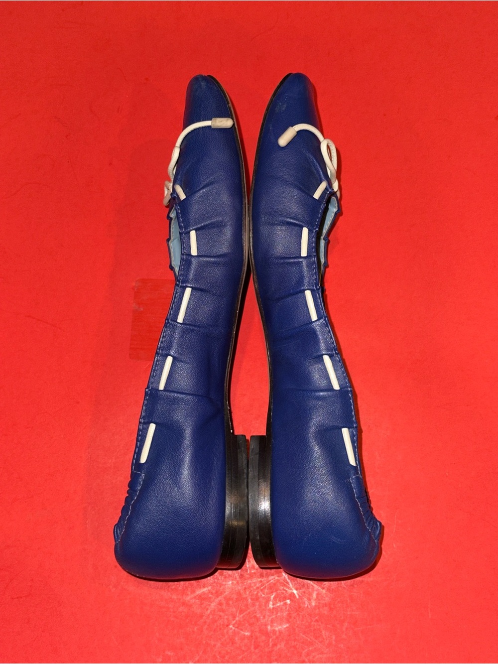 FRANCES VALENTINE Ava Square Toe Ballet Leather Flats Shoes 9 B Retail $398 - Picture 6 of 9